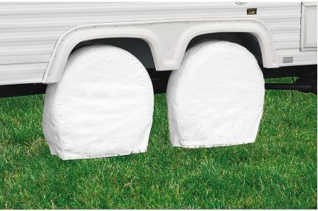 Classic Accessories Vinyl Single Tire Cover White 2 Pack