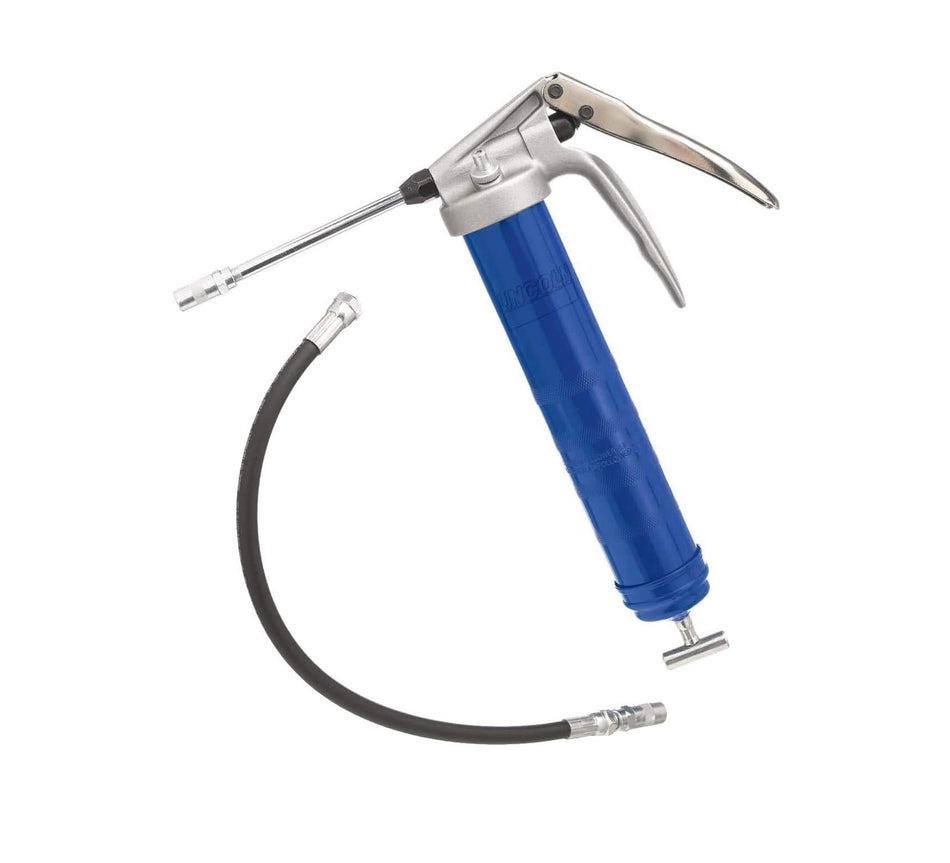 Lincoln Pistol Grip Zerk Grease Gun with 18-Inch Whip Flex Hose 6-Inch Rigid Extension, 7,500 PSI - LIN-1134