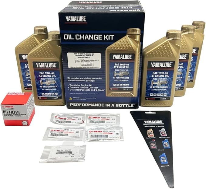 Yamaha Wolverine RMAX 2 / RMAX 4 Full-Synthetic 10W-40 Oil Change Kit - LUB-SXSCG-KT-35