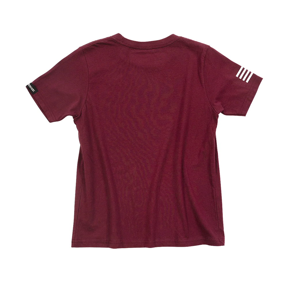 Fasthouse Youth Logo Tee-Style 1647-Maroon