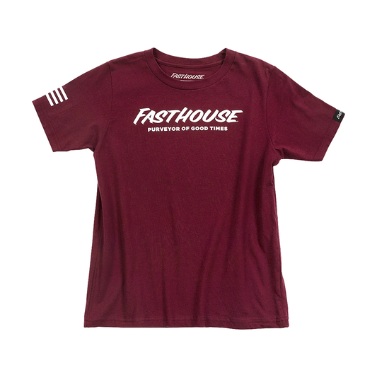 Fasthouse Youth Logo Tee-Style 1647-Maroon