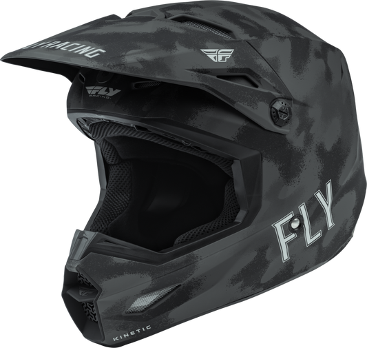 Fly Racing Kinetic Tactic Matte Grey Cammo Youth Small Helmet