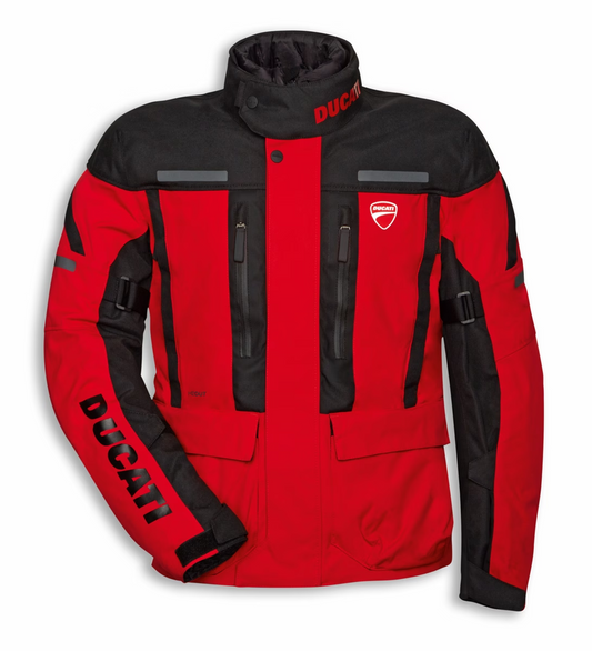 DUCATI MENS TOUR C4 FABRIC JACKET RED SIZE XL -  Part Number 981073656