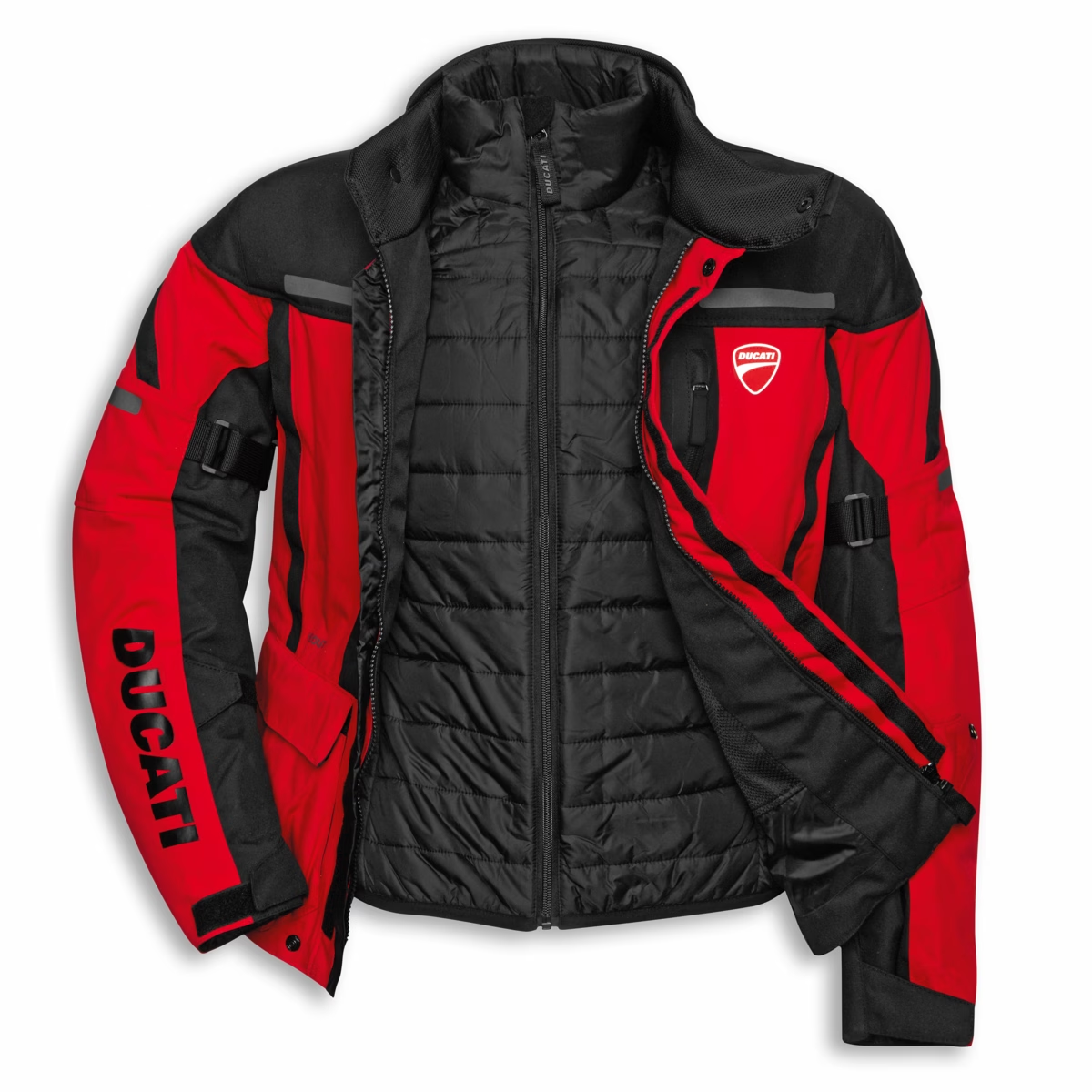 DUCATI MENS TOUR C4 FABRIC JACKET RED SIZE XL -  Part Number 981073656