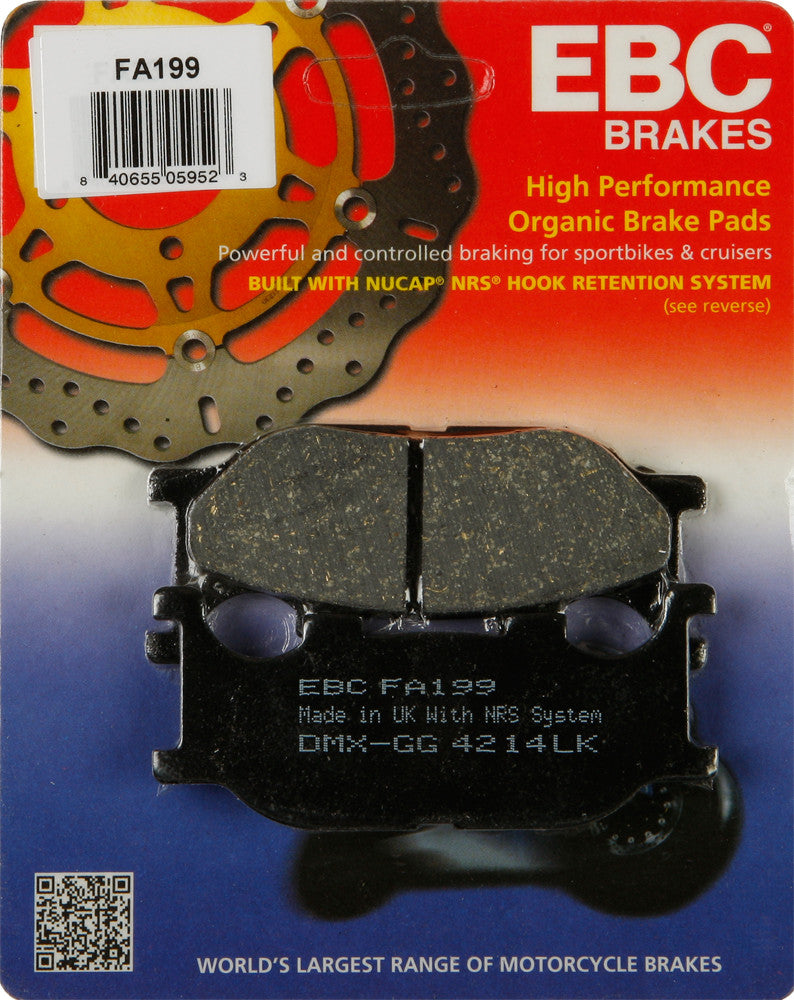 EBC High Performance Organic Brake Pads - 15-199