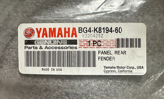 Yamaha Panel, Rear Fender