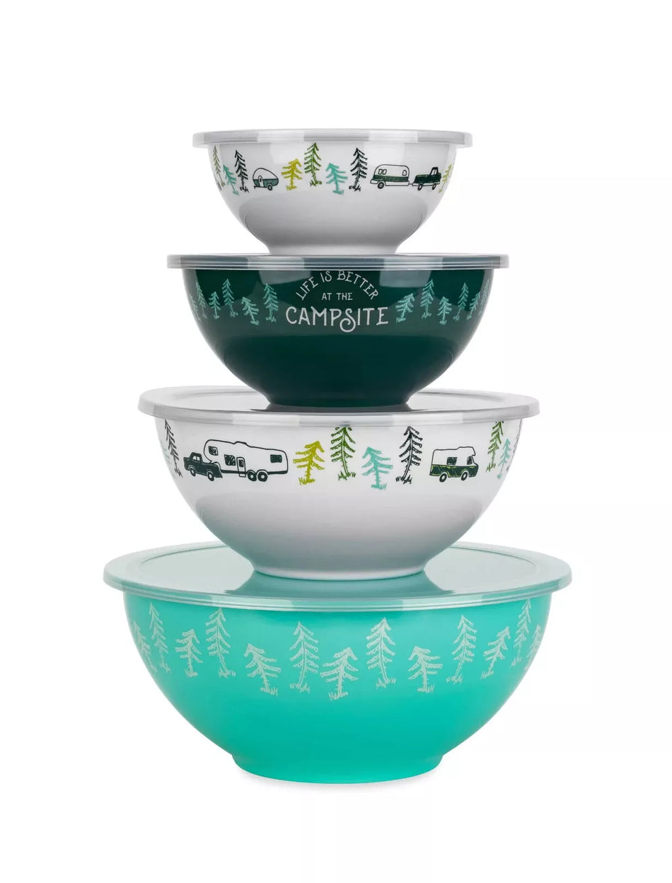 Camco Nesting Bowl Set W/Lids 8 PC