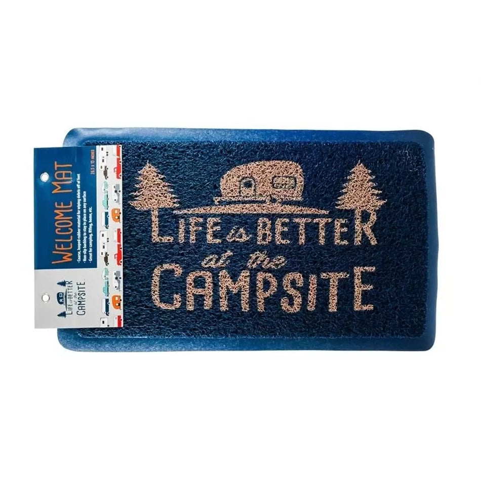 Camco RV Door Mat 29" X 17 1/4" - Blue