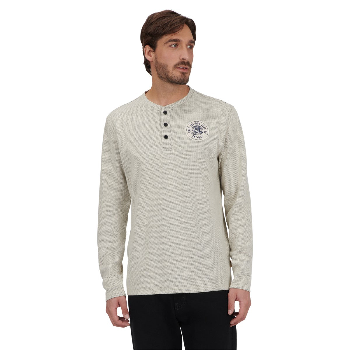 ski-doo-ski-doo-men-s-waffle-knit-thermal-long-sleeve-henley-ivory-53e392fedd
