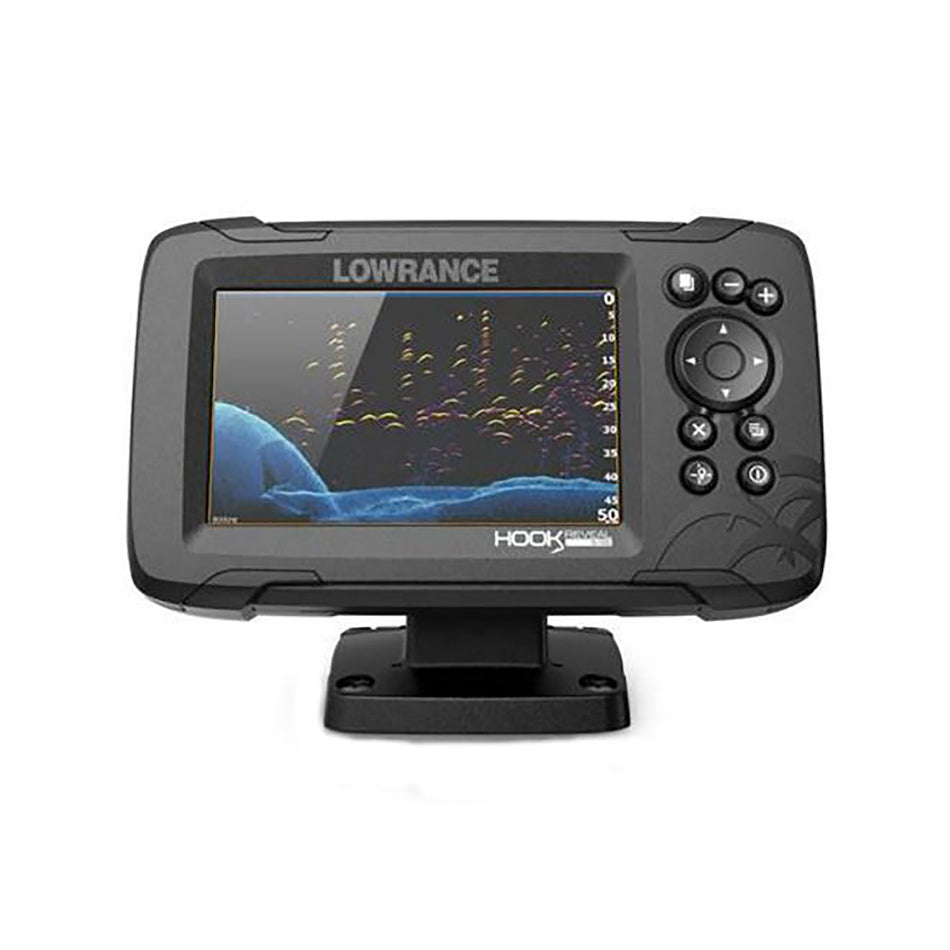 Lowrance Hook Reveal 5X Fishfinder SplitShot w/Downscan Imaging w/o Mapping, 5"