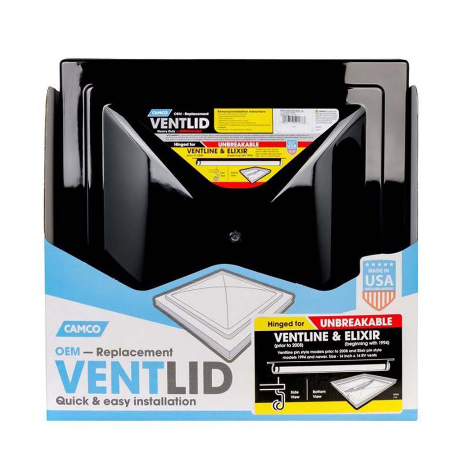 Vent Lid Ventline pre'08 / Elixir'94-up Black (Polycarb), PDQ