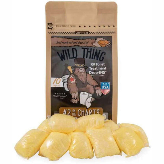 Camco Wild Thing RV Toilet Treatment Drop-Ins, #2 On the Charts, 10 per Bag