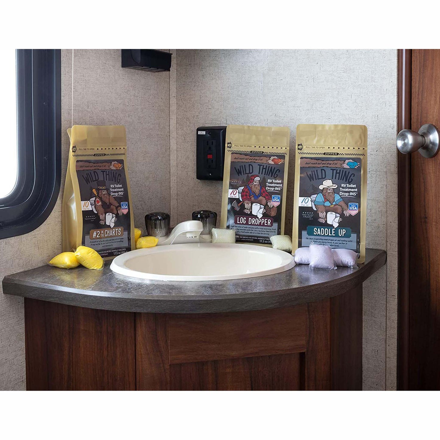 Camco Wild Thing RV Toilet Treatment Drop-Ins, #2 On the Charts, 10 per Bag