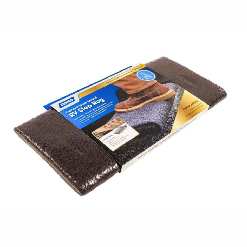 Scrub Rug Premium Step Rug - w / UV&TPE Back, 22" x23",Brown