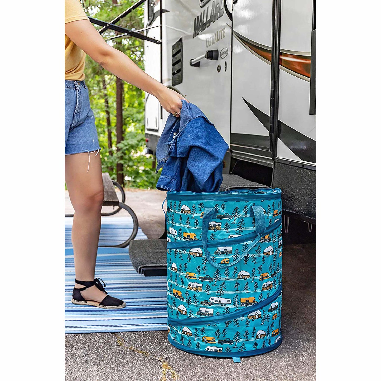 Life is Better at the Campsite Pop-Up Utility Container, 18-inch x 24-inch