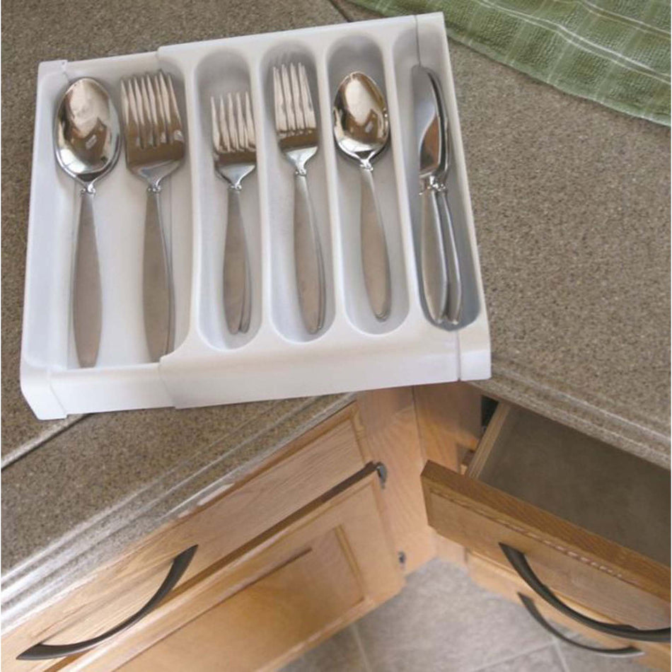 Adjustable Cutlery Tray - White - 43503