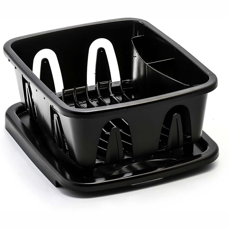 Mini Dish Drainer & Tray - Black