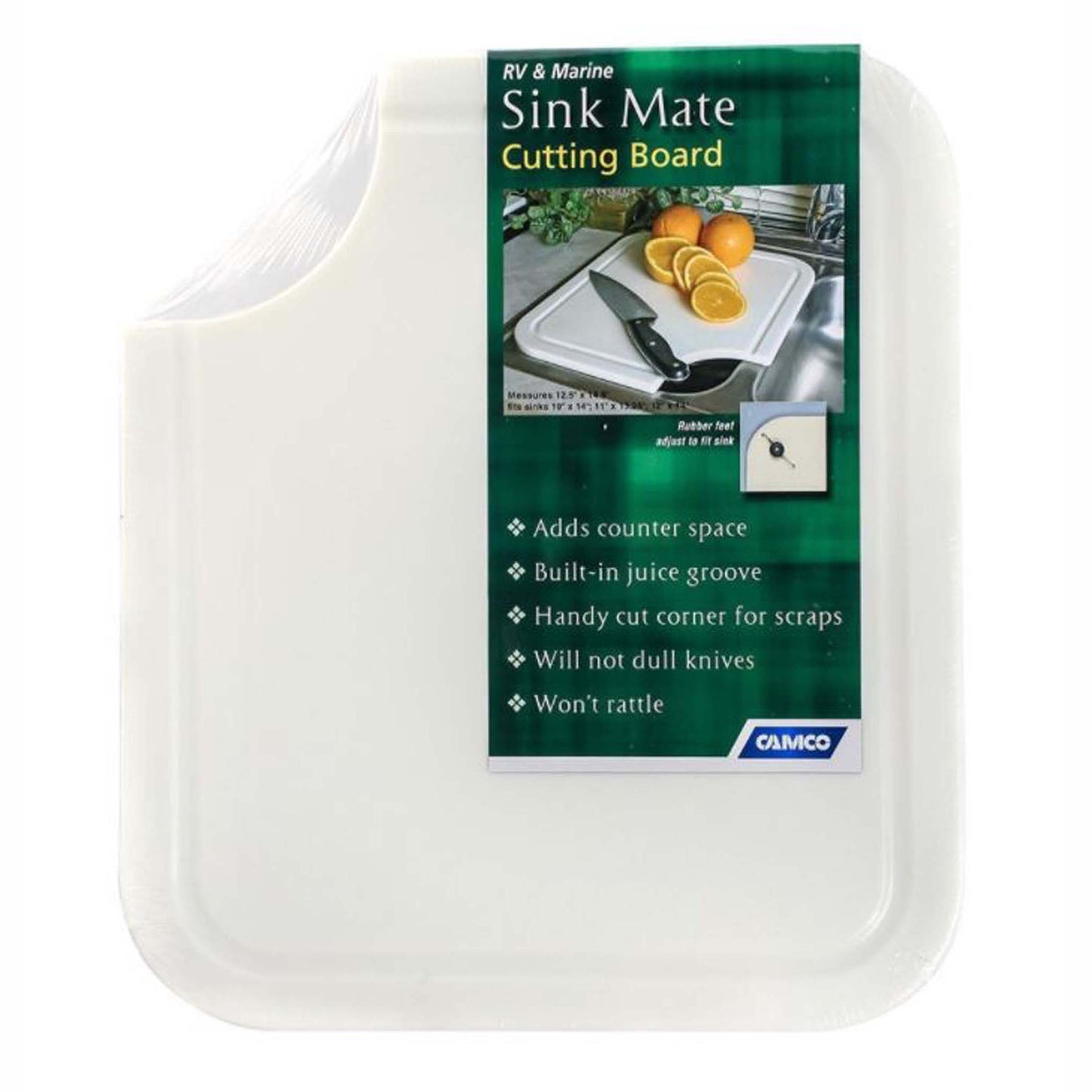 Sink Mate Cutting Board - White 12-1 / 2" x 14-1 / 2"