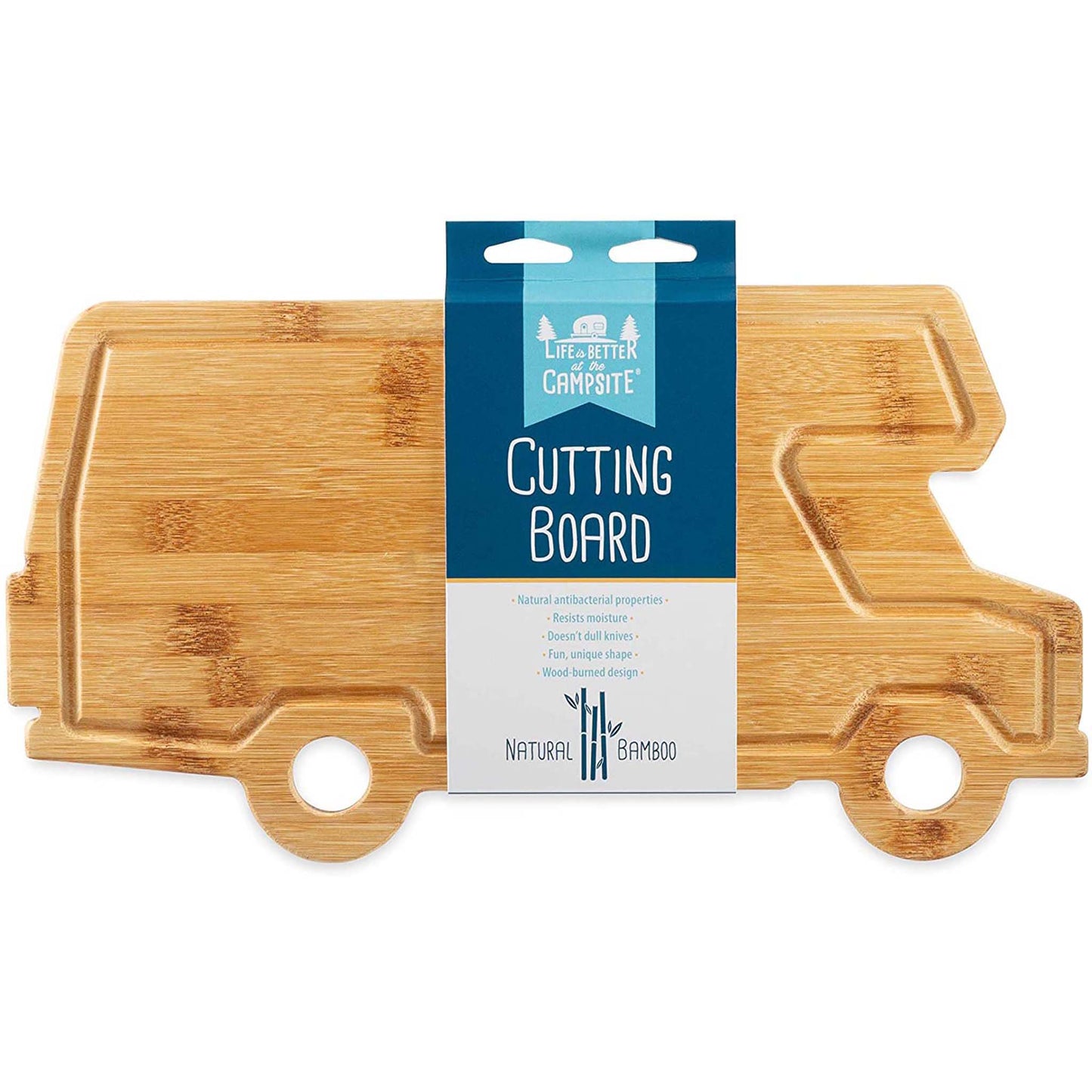 Camco Life Is Better at the Campsite Retro Motorhome Shaped Cutting Board